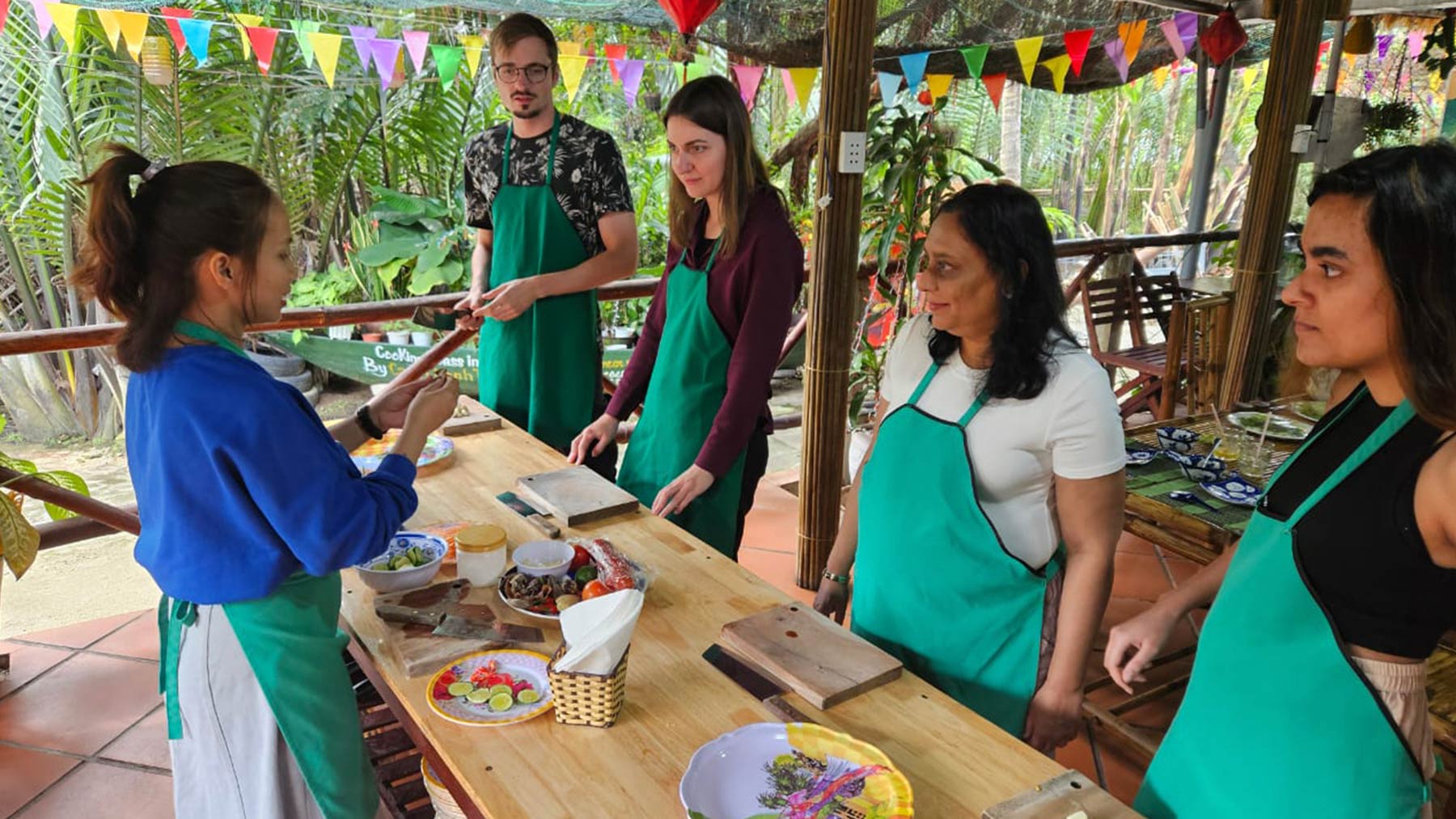 Overlay text: 'Enrol into our cooking classes'